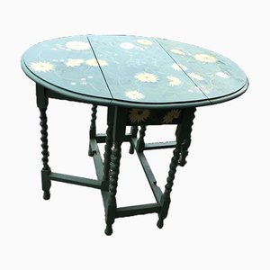 Hand-Painted Wooden Drop Leaf Table, 1960s