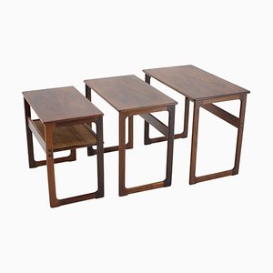 Rosewood Nesting Tables by Johannes Andersen for CFC Silkeborg, 1960s