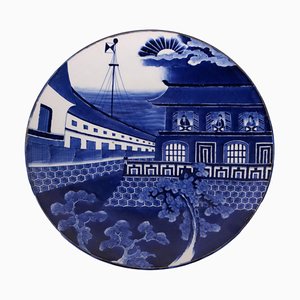 Großer Japanischer Taisho Keramik Arita Teller, 1900er