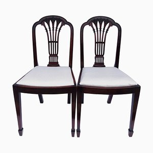 Geschnitzte antike Stühle oder Stühle aus Mahagoni, 2er Set