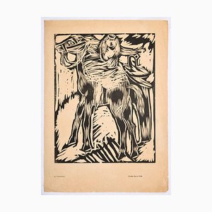 Stampa artistica di xilografia su legno di Arturo Martini - inizio XX secolo, inizio XX secolo
