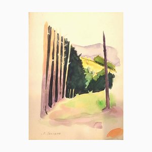 Aquarelle Originale sur Papier par Pierre Segogne - 1930s 1930