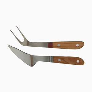 Cuchillo para hornear Mid-Century y tenedor de Amboss, Austria, años 60. Juego de 2