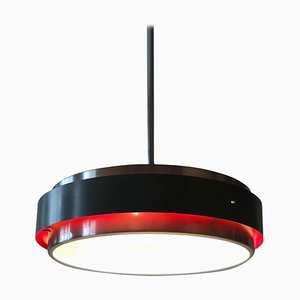 Mid-Century Equatorial Pendant Lamp with Red-Colored Light Effect, 1950s
