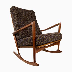 Rocking Chair par Ib Kofod-Larsen pour Christian Linnebergs Møbelfabrik, 1962