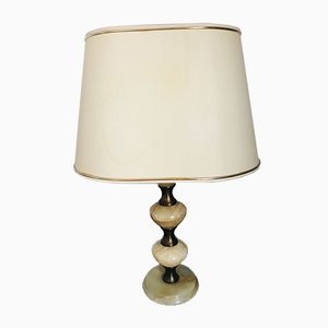 Lámpara de mesa italiana de mármol y cobre, años 20