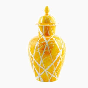 Gelbe Meissen Vase von Mari JJ Design