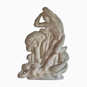 Art Nouveau Terracotta Zeus & Io Sculpture by Kai Nielsen for Kähler, Denmark, 1922