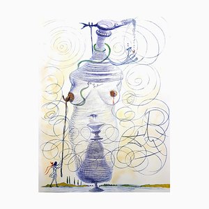 Large Flask Etching by Salvador Dali, 1967