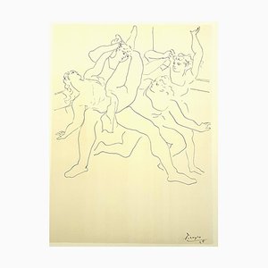 Litografía con cuatro bailarines de ballet de Pablo Picasso, 1946