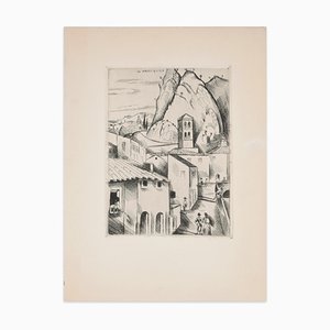 Hohe Provence (Haute Provence) - Original Radierung von H. de Waroquier - 1930 1930