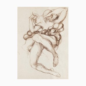 Studio Nude - Disegno originale carboncino di Debora Sinibaldi - 1985 1985