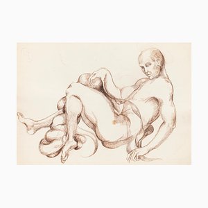 Nude Study - Original Drawing in Charcoal by Debora Sinibaldi - 1985 1985
