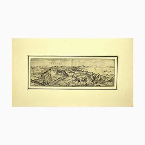 Gravure à l'Eau-Forte Originale Vegel sur Papier par George Braun - Début 17ème Siècle Début 17ème Siècle