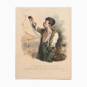 Litografía Pear's Become Become Popular - Original de C.-J. Traviès, década de 1830