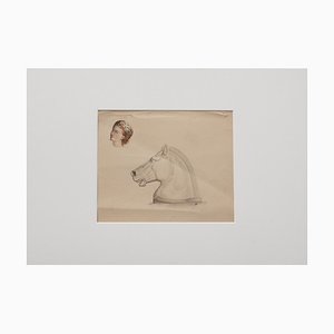 Carrelli - Matita originale e acquarello su carta - XIX secolo, XIX secolo
