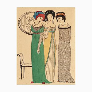 Tres modelos - Pochoir original sobre papel de Paul Iribe - 1908 1908