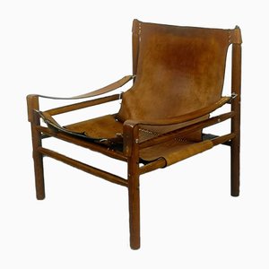 Fauteuil Safari en Cuir, 1970s