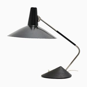 Lámpara de mesa Mid-Century en negro, años 50
