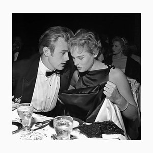 James Dean & Ursula Andress Silver Gelatin Resin Print Framed in White by Michael Ochs Archive