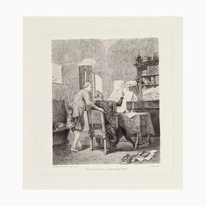 Renzo and Doctor Etching on Paper by Alessandro Balduino, 1880