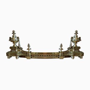 Cornice da camino antica in bronzo imperiale