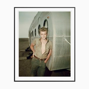 A Giant Star James Dean Framed in Black by Hulton Archive