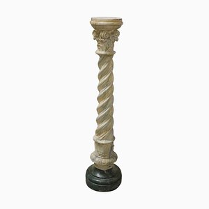 Colonna in terracotta intagliata e dipinta, anni '30