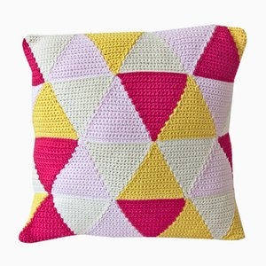 Cuscino Triangles Geometrico rosa chiaro di Com Raiz