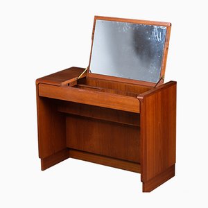 Toeletta vintage in teak con specchio, Danimarca, anni '60