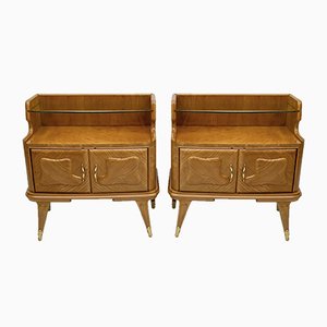 Comodini Mid-Century moderni in frassino, Italia, anni '50, set di 2