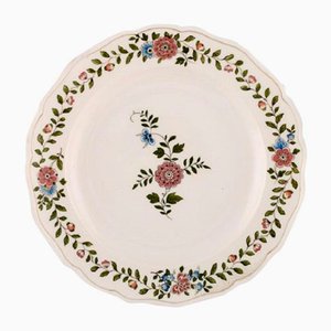 Meissen Plate in Hand-Painted Porcelain with Floral Decoration