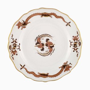 Assiette Antique en Porcelaine Peinte à la Main avec Oiseaux