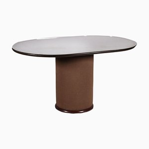 Italian Wood, Foam, Mirror & Fabric Table, 1960s