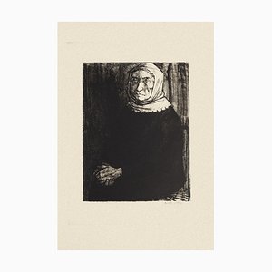 Grabado Woman - Original en blanco y negro de Michel Ciry - 1964 1964