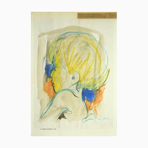 Portrait - Dessin Pastel Original par Leo Guida - 1967 1967