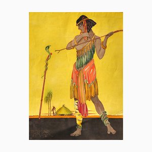 Thamar - Original Watercolor by Unknown Master - 1920s 1920 ca.