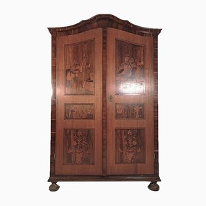 Antique Wardrobe with Marquetry, 1920s