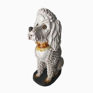 Vintage Hund aus glasierter Keramik von Algora