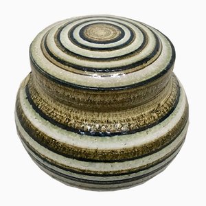 Dänische Kunstkanne aus glasierter Keramik mit Deckel von Søholm Stoneware, 1960er