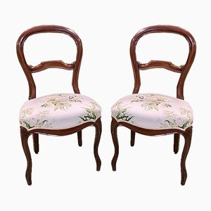 Chaises d'Appoint Napoléon III en Acajou, Fin 19ème Siècle, Set de 2