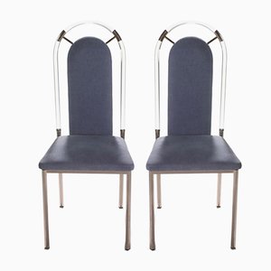 Beistellstühle aus Acrylglas von Maison Jansen, 1970er, 2er Set