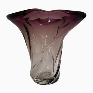 Mid-Century Crystal Vase from Art Vannes France