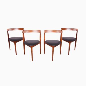 Compact Dining Chairs by Hans Olsen for Frem Røjle, 1950s, Set of 4