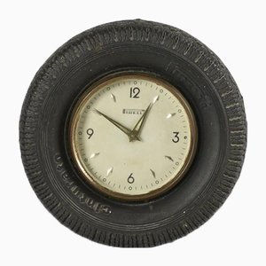 Horloge Publicitaire avec Ceinture de Pirelli, Italie, 1950s
