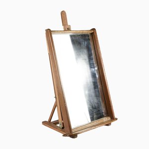 Specchio con mensola in legno, anni '40