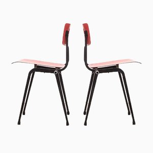 Mid-Century Theatre Revolt Foldable Chairs by Friso Kramer for Ahrend De Cirkel, Set of 2