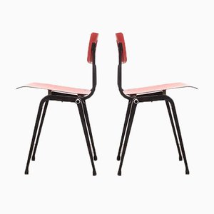 Set of Mid-Century Theatre Revolt Foldable Chairs by Friso Kramer for Ahrend De Cirkel