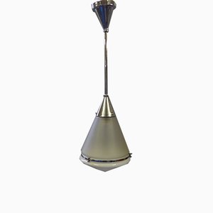 Lámpara de techo cromada cónica de Peter Behrens para Siemens, 1919