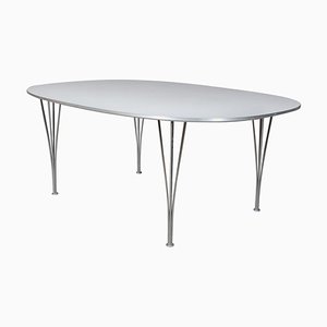 Mesa de comedor Ellipse de laminado blanco de Piet Hein & Bruno Mathsson para Fritz Hansen, 2006